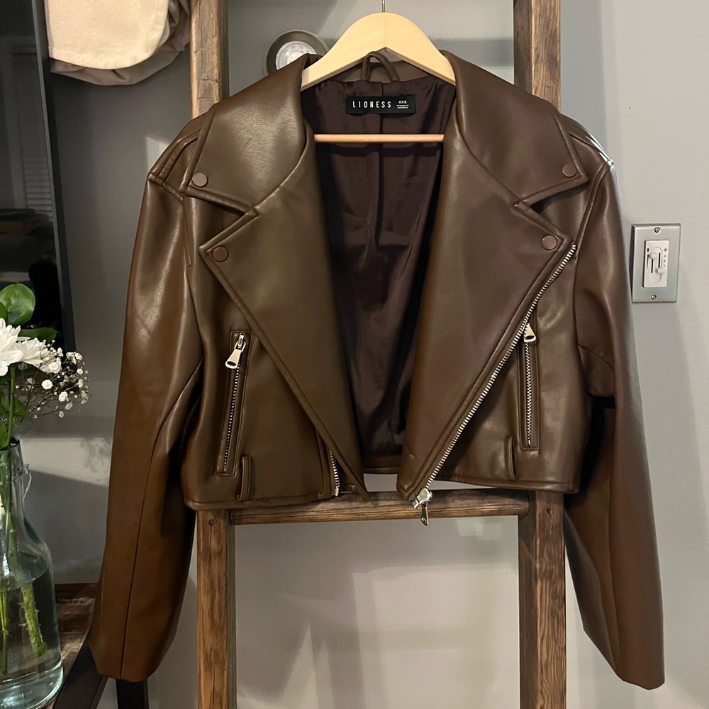 Lioness Brown Leather Jacket